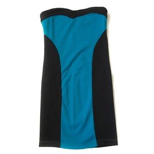 Black & Blue Bodycon Dress